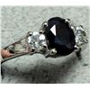 Image 3 : $200 Silver Sapphire And Cz Ring