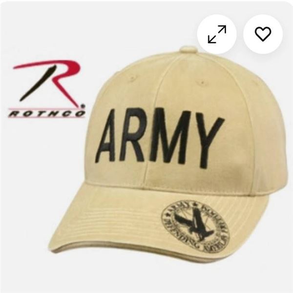 Rothco Style 9788 Army Cap in Khaki, One Size Fits All