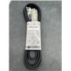 Image 2 : Woods Decor Series 8 Ft Fabric Covered Extension Cord, Black