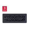 Image 1 : Manor House Floor Register 3-Pack, 3x10in, Black Finish