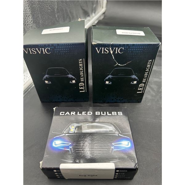 Lot of VISVIC LED Headlights & Car LED Fog Bulbs, Model BH-CD-F2-H11, BH-CD-F2-9005