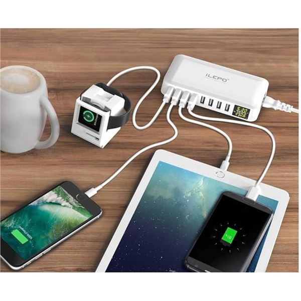 ILEPO 8-Port Smart USB Charger, i6 Model