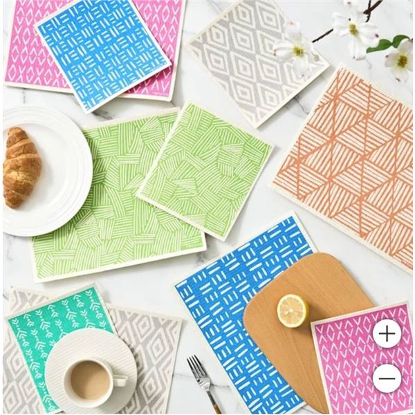 Recyco Swedish Dishcloth Set with Assorted Patterns