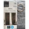 Image 3 : Design Decor Crete Textured Jacquard Thermal Curtain – Charcoal, 96 in. x 54 in.