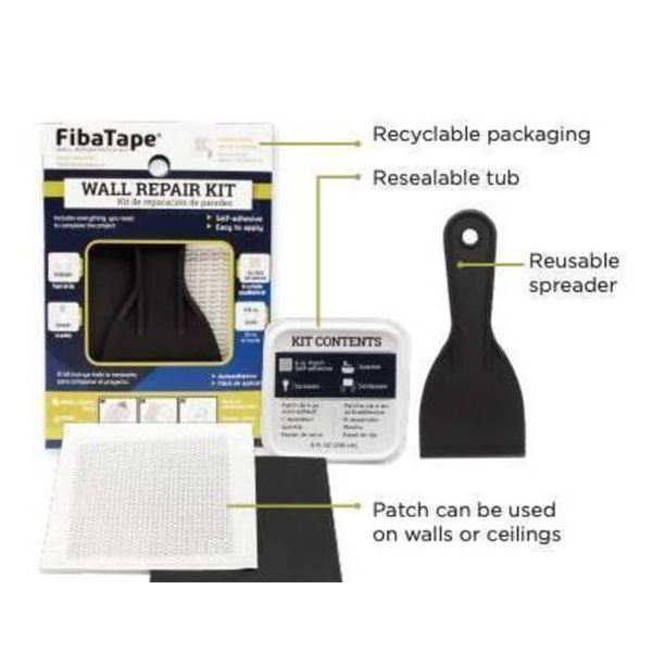FibaTape Wall Repair Kit with Self-Adhesive Patch