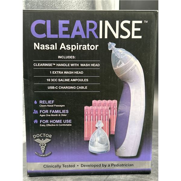 CLEARinse Nasal Aspirator with Accessories and USB-C Charging Cable