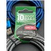 Image 2 : 10-Foot Micro USB Charging Cables Compatible with Android Devices Lot of 4
