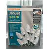 Image 2 : Sylvania Stay-Lit Platinum 2 Sets of 50 LED C9 Lights, Pure White