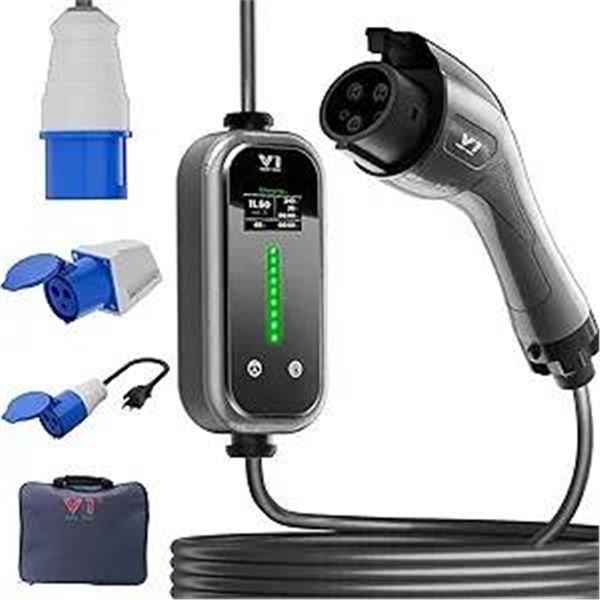 Portable EV Charger with Type 1 Connector and Cable
