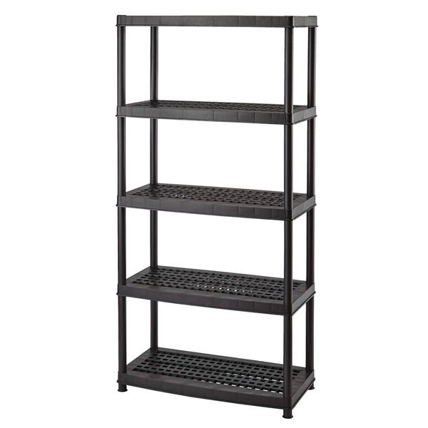 Ramtuff Resin Shelving System With 5 Levels for Home or Garage Use