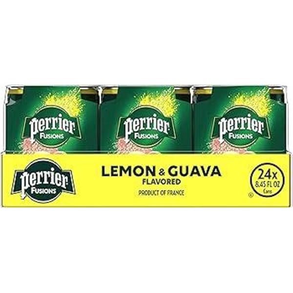 Perrier & Juice Sparkling Lemon and Guava Beverage,4 x 6-Pack, 330mL Cans