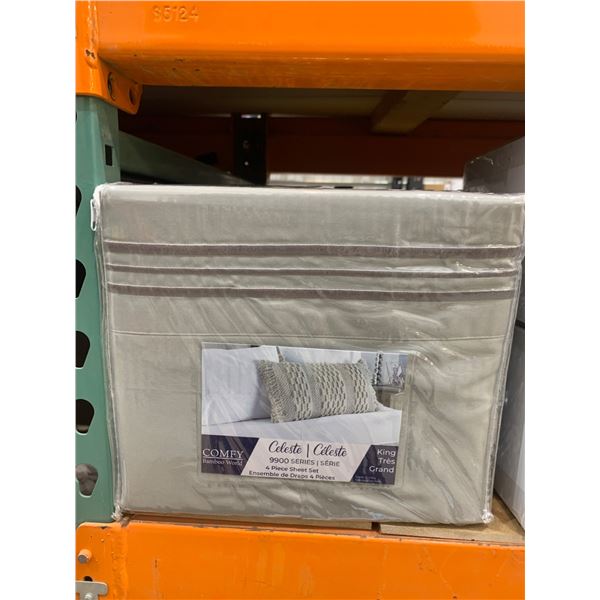 Comfy Bamboo World Celeste 9900 Series King 4-Piece Sheet Set