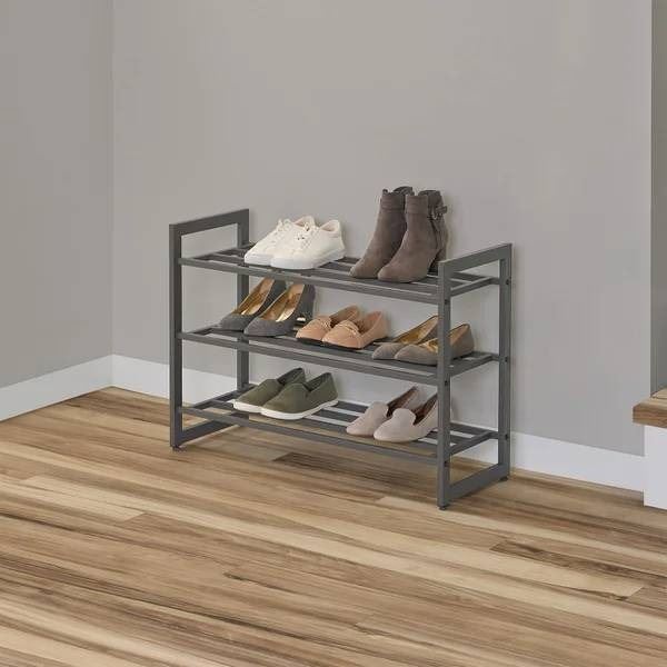 Neatfreak Stackable 3-Tier Shoe Rack with 12-Shoe Capacity