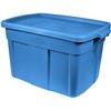 Image 1 : Rubbermaid Roughneck 18-Gallon Blue Storage Container with Lid