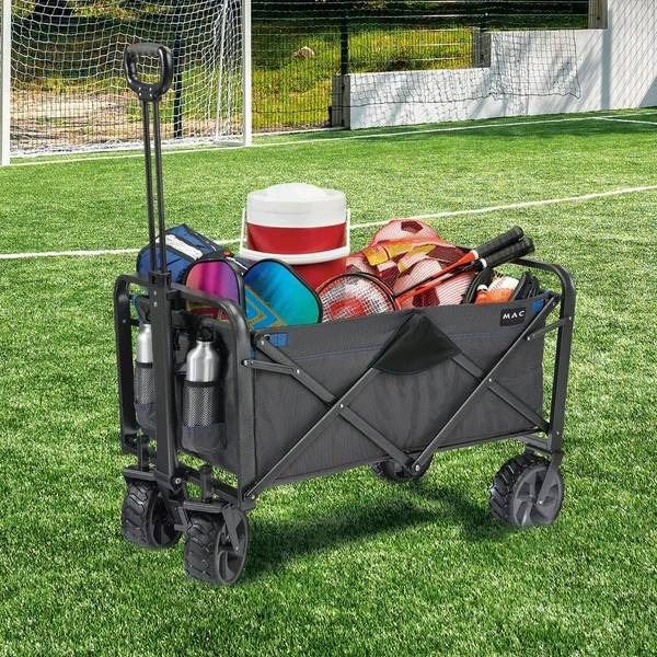 Folding Wagon with Brakes, Capacity of 350 lb