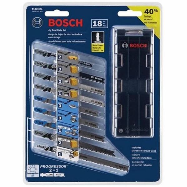 Bosch 18-Piece Progressor Jigsaw Blade Set for Various Materials
