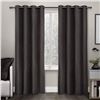 Image 1 : Design Decor Crete Textured Jacquard Thermal Grommet Curtain – 54 x 96 Inches LOT OF 2