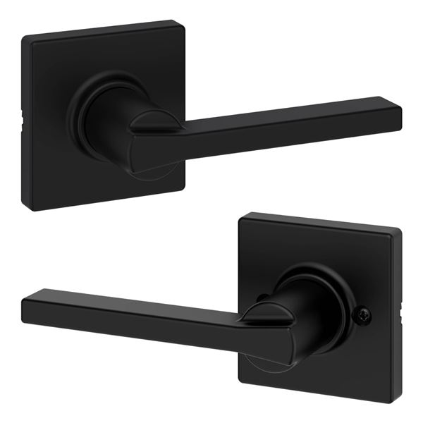 Weiser Passage Door Lever Lock, Black Finish, LOT OF 2