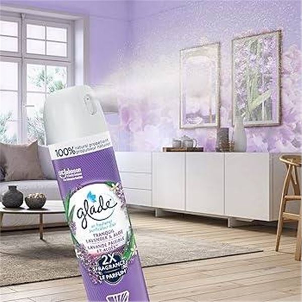 Glade Tranquil Lavender & Aloe Air Freshener Spray 12 x 235g
