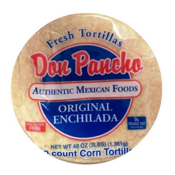 Don Pancho White Corn Enchilada Tortillas 6/50/48 Oz