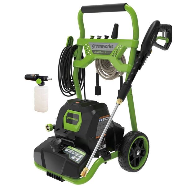 Greenworks 2100 Max PSI Electric Pressure Washer with Accessories