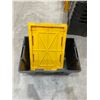 Image 3 : Heavy-Duty Black and Yellow Storage Tote with Removable Lid