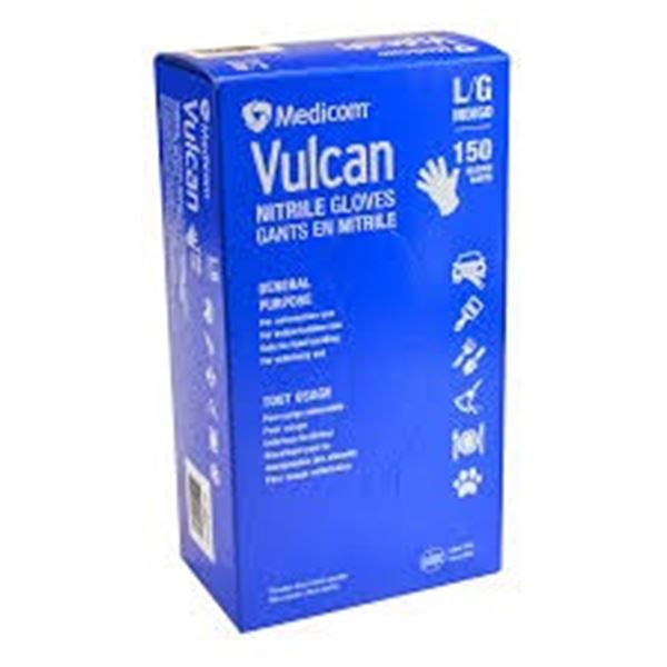 NEW W BOX MEDICOM VULCAN 150 LARGE GLOVES