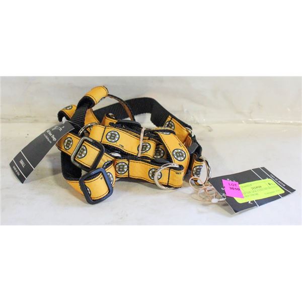 2 MED SIZE DOG COLLARS BOSTON BRUINS THEME