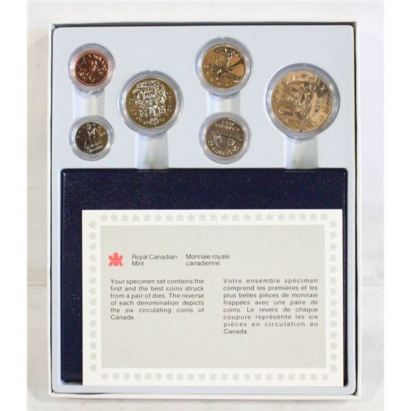 1984 SPECIMEN 6 COIN SET WITH COA CANOE DOLLAR