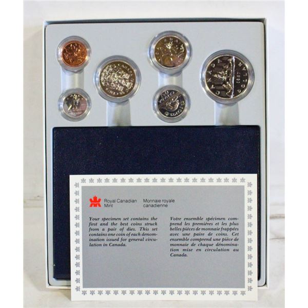 1987 SPECIMEN 6 COIN SET WITH COA CANOE DOLLAR