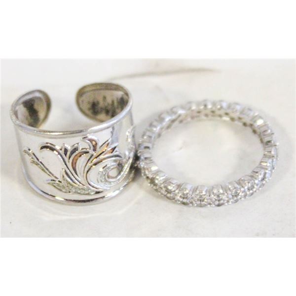 TWO 925 RINGS DIFFERENT DESIGNS