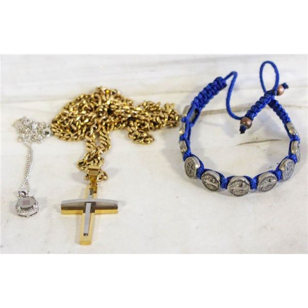 RELIGIOUS THEMED 3PC JEWELRY LOT