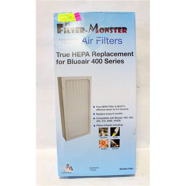 NEW FILTER MONSTER AIR FILTER TRUE HEPA
