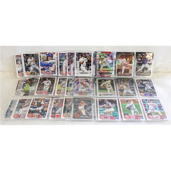 BASEBALL ROOKIE CARDS 7 PAGES 9 PER PAGE