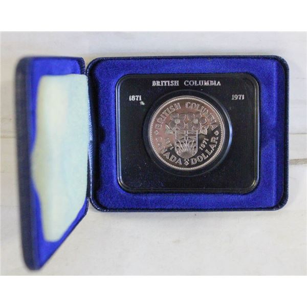 1871-1971 BRITISH COLUMBIA DOLLAR COIN UNCIRCULATE