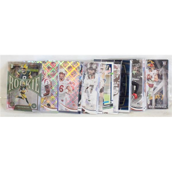 FOOTBALL ROOKIE CARDS 23 IN SLEEVES