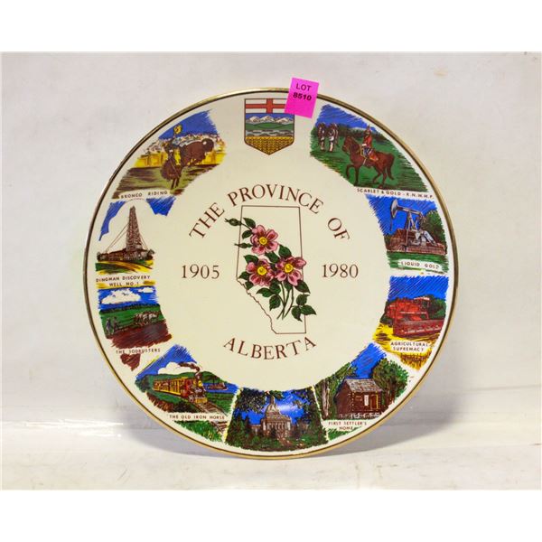 ALBERTA 75YR COMMEMORATIVE PLATE 1905-1980