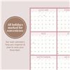 Image 1 : NEW RILEYS & CO LARGE ANNUAL WALL CALENDAR PINK 25
