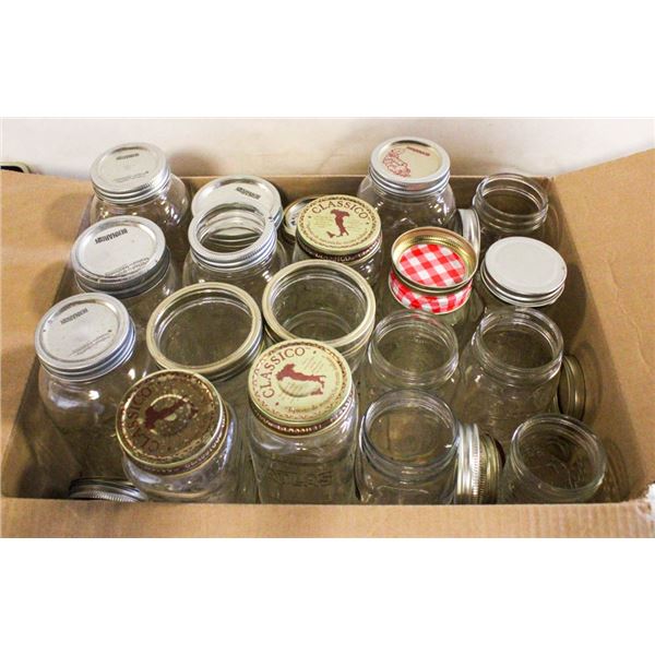 3 BOX LOT OF GLASS CANNING JARS - ESTATE JARS NOT