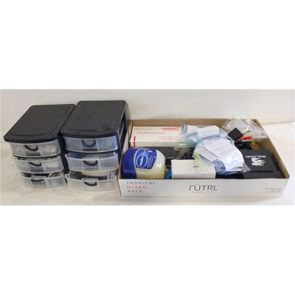 LARGE PKG OF TATTOO SUPPLIES/GUN/POWER