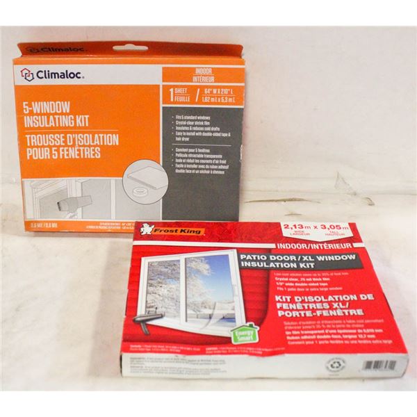 2 NEW WINDOW INSULATING KITS
