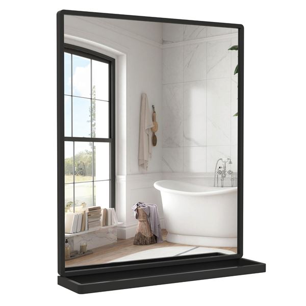 BRAND NEW WONSTART WALL MIRROR BLACK 24 X 20"