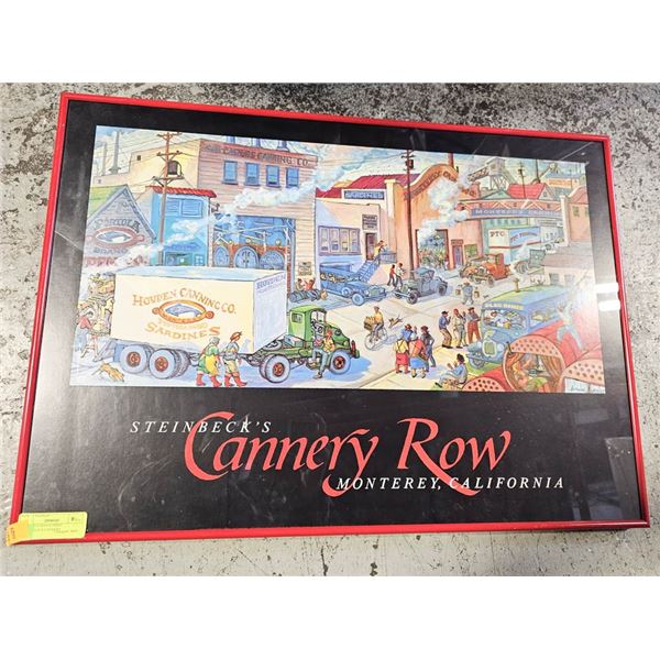 FRAMED COLOUR PRINT STEINBECK’S CANNERY