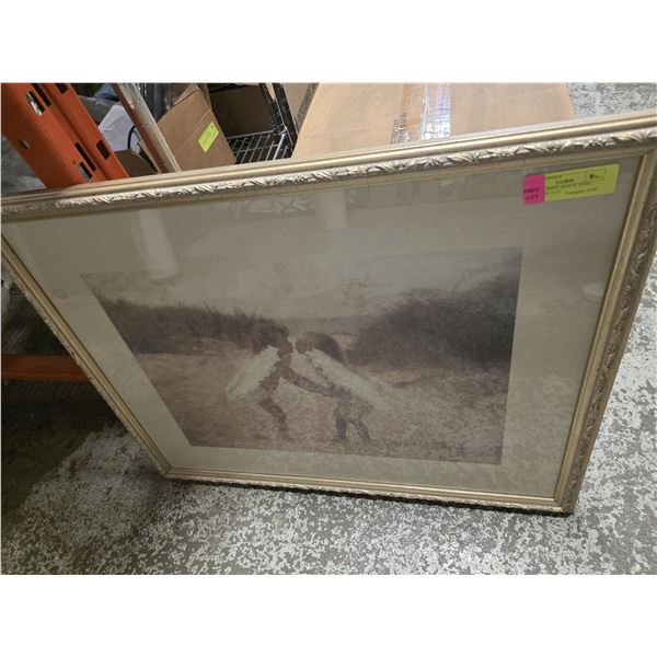 FRAMED PRINT "BEACH ANGEL GIRLS"- 29" X 23"