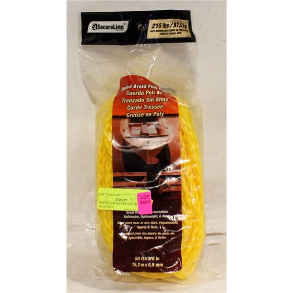 NEW SEALED SECURELINE HOLLOW BRAID POLY