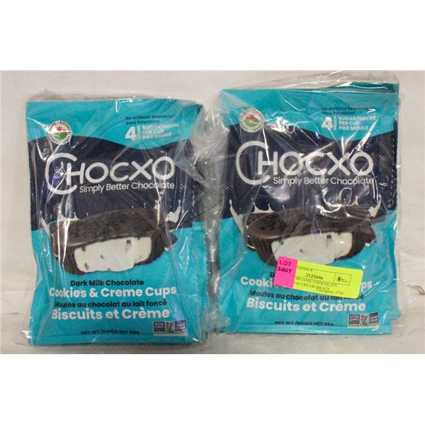 4 BAGS ORGANIC CHOCOLATE COOKIES & CREAM BB 9/25