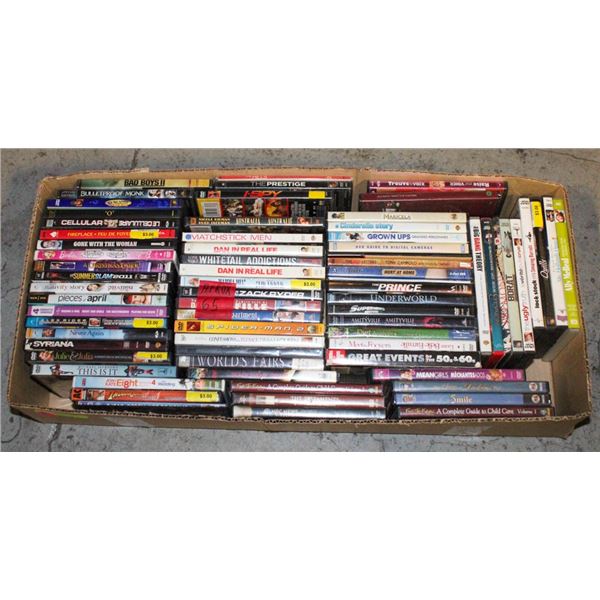 APPROX 65 DVDS IN BOX