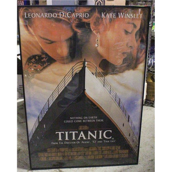 TITANIC LEONARDO DICAPRIO + WINSLET FRAMED 24"X33"