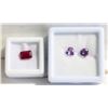 Image 1 : #295-NATURAL RED RUBY 3.16CT & AMETHYST 2.5CT