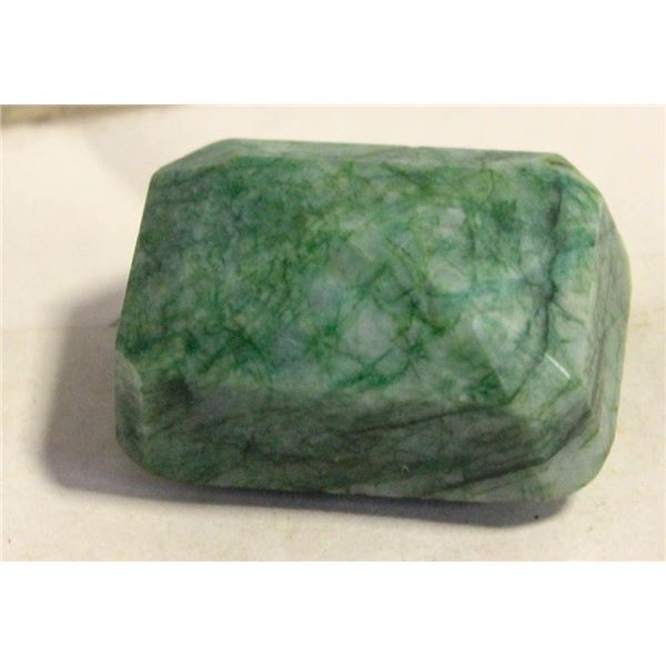 #238-NATURAL GREEN EMERALD GEMSTONE 155.00CT